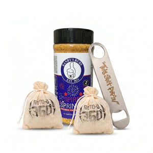 Spirit Sprinkles French Fry Seasoning + Fire Starter + Bottle Opener | ROTO-Q 360™ Fire & Flavor Kit