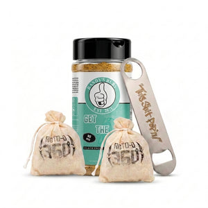 Get The Net Blackened Seasoning + Fire Starter + Bottle Opener | ROTO-Q 360™ Fire & Flavor Kit