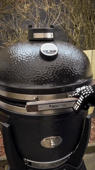 Roto-Q 360 cordless rotisserie, Wind up mechanism, Kinetic energy rotation.