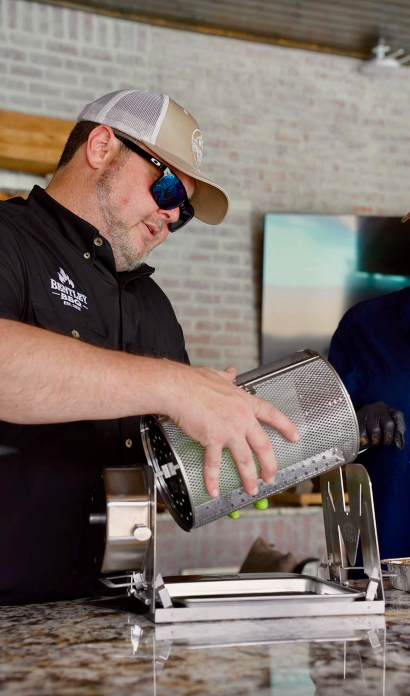 Step 1 — Preheat the Grill: Preheat your grill to 375°F and prepare t