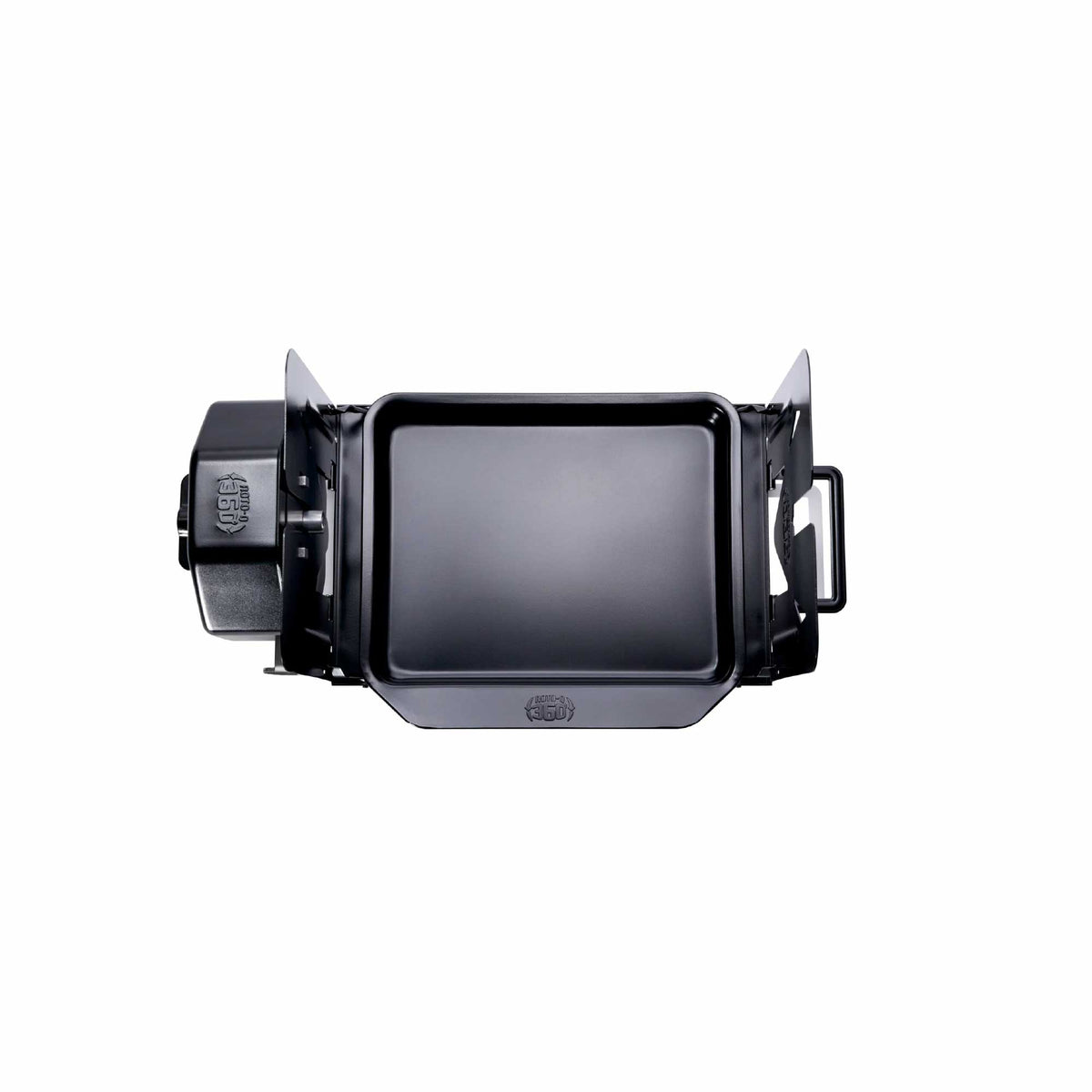 Top-down view of a black ROTO-Q 360 rotisserie