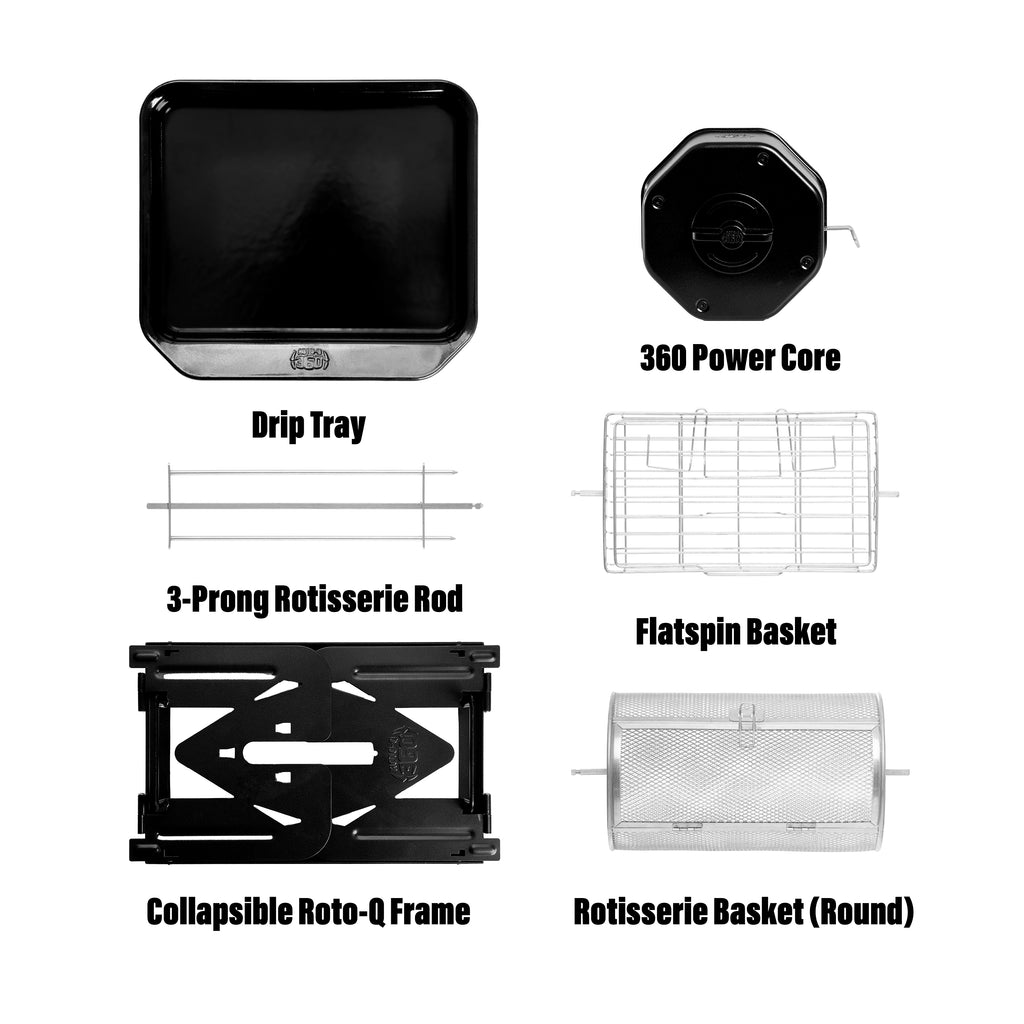 Labeled components of the black ROTO-Q 360 RF bundle