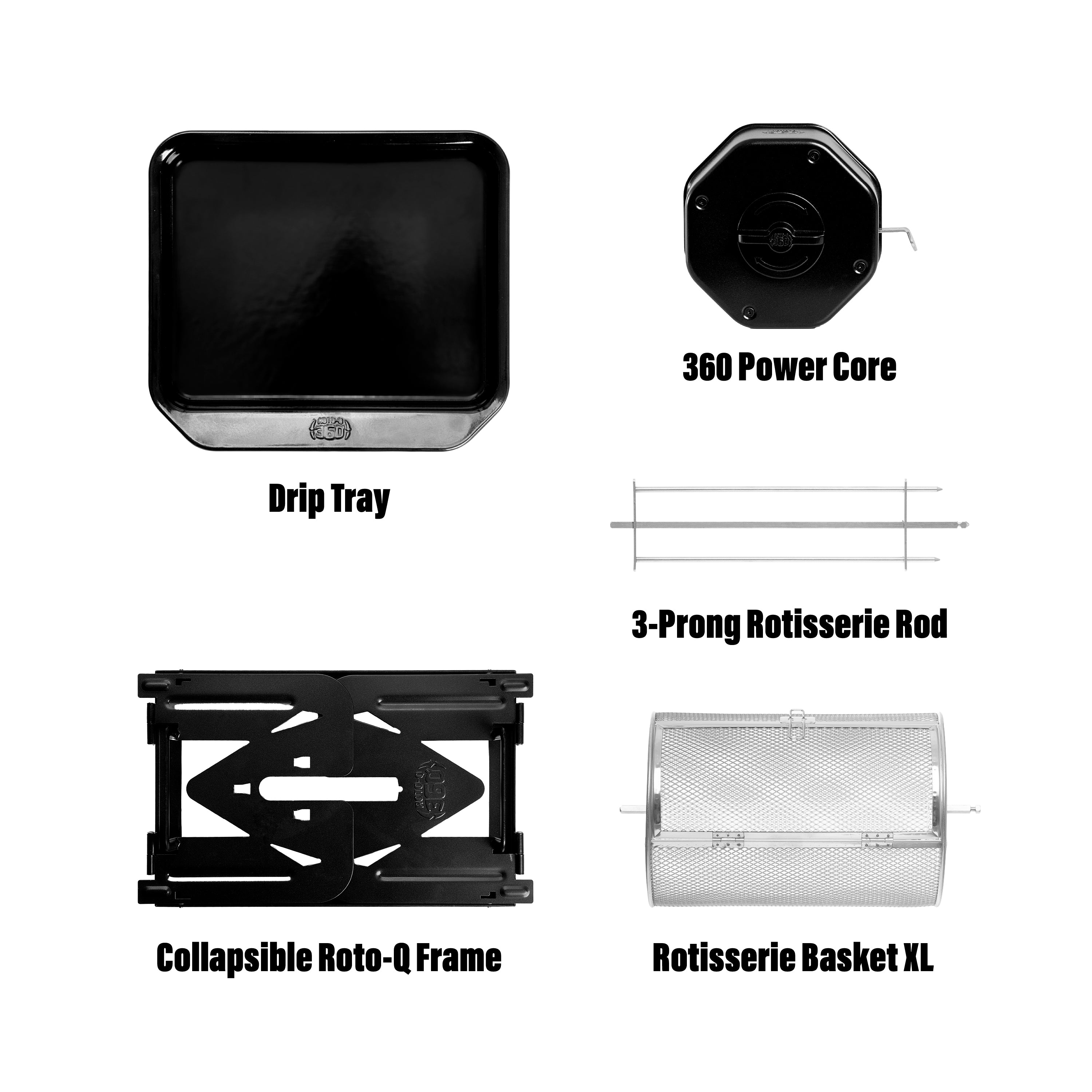 Labeled components of the black ROTO-Q 360 R-XL bundle
