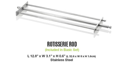 Roto-Q 360 3-Prong Rotisserie Rod