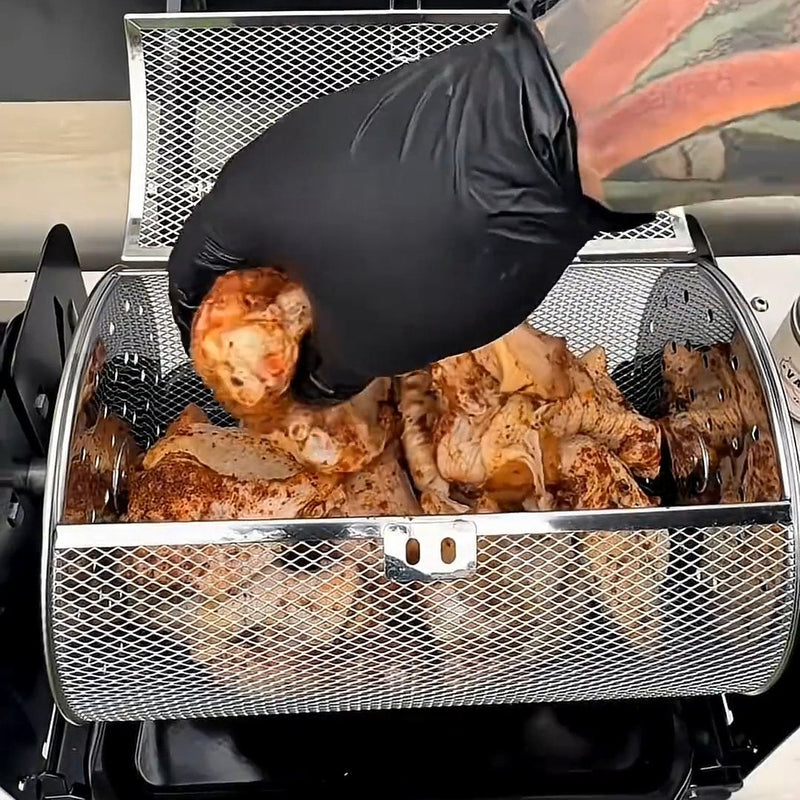 Step 4 — Load the Basket: Transfer your seasoned wings into the RotoQ