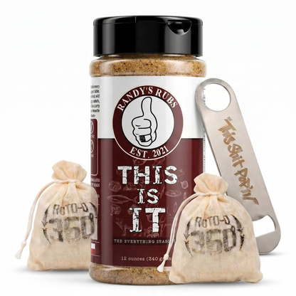 This Is It Seasoning + Fire Starter + Bottle Opener | ROTO-Q 360™ Fire & Flavor Kit