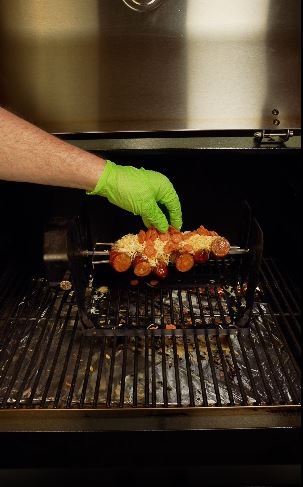Step 6 — Add the Pizza Toppings: Generously top the sausages with moz