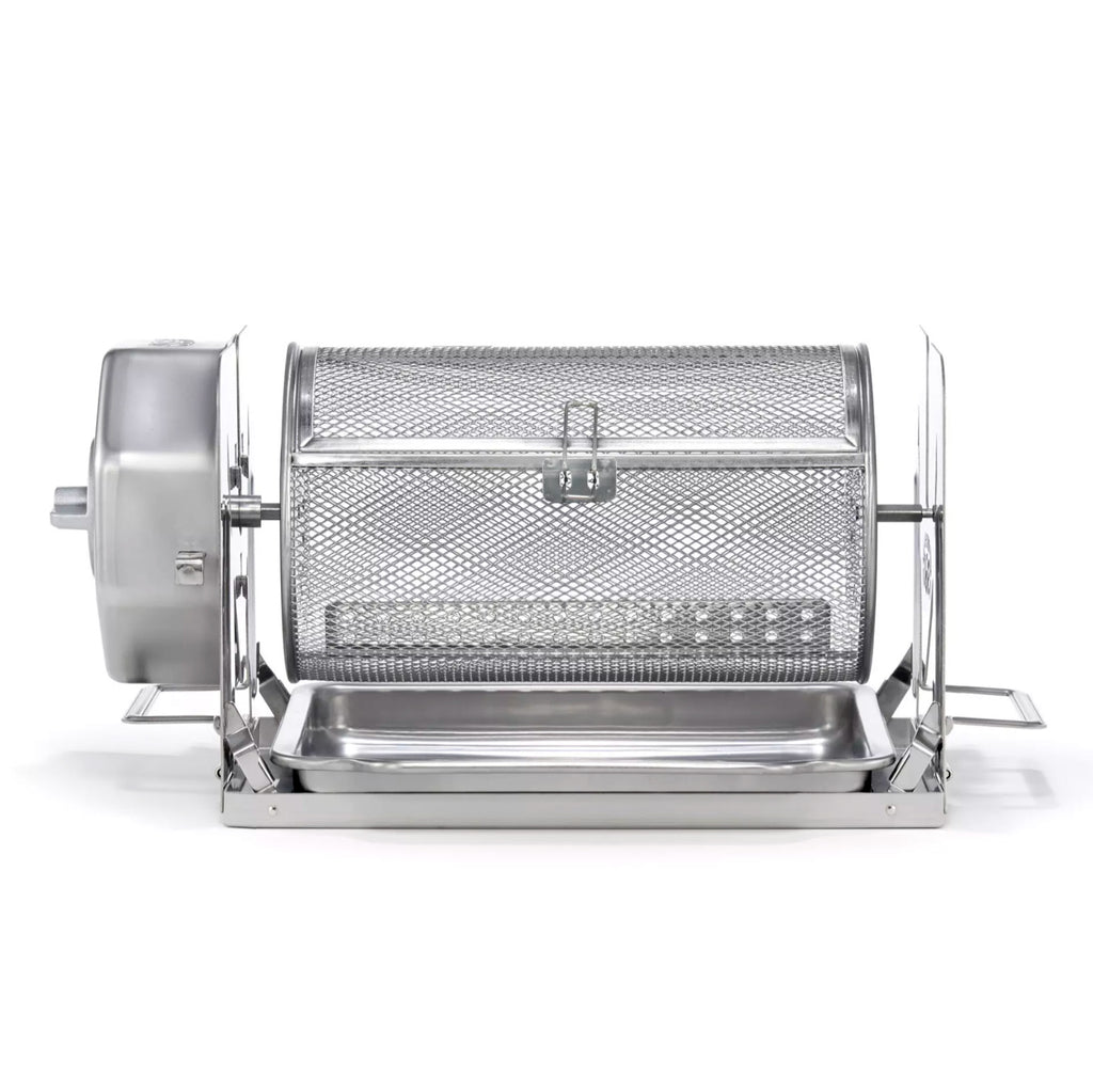 ROTO-Q 360 rotisserie with basket (Round) attachment and drip tray